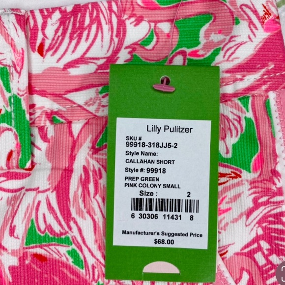Lilly Pulitzer Flamingo Print Callahan Shorts - Picture 8 of 11